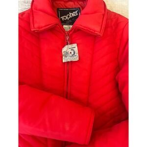Topher Colins Inc Vintage Red 2 Piece Ski Suit Puffer Jacket and Pants Set 16